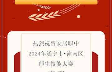 喜报||安居职中荣获2024年遂宁市·潼…